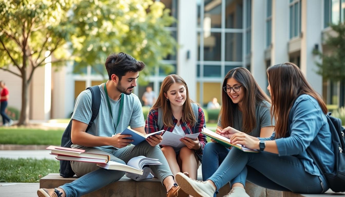 Modern university campus for students